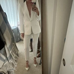 Perfect condition Zara white tuxedo suit pants and jacket